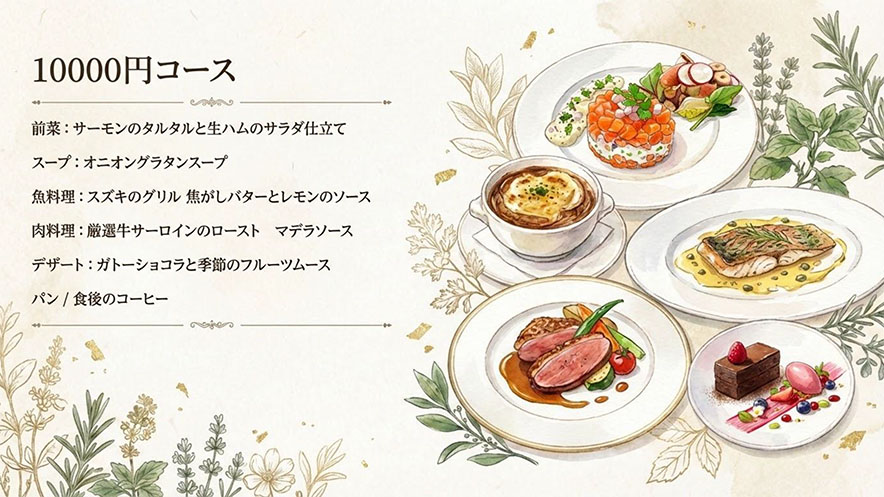 10,000円コース