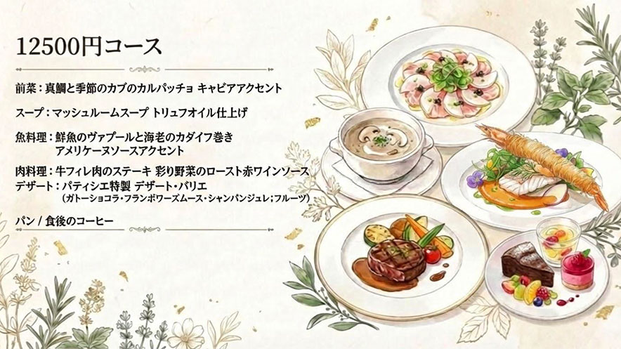 12,500円コース